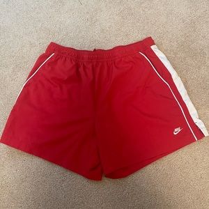 Red Nike shorts